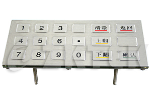 MKP2150B 150 mm x 74 mm industrial stainless steel metal keypad