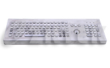 MDT2695 502.0mm x 167.0mm x 45.0mm desktop stainless steel metal keyboard with trackball, function keys and number pad