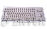 MKTF2665S hexagon 392.0mm x 135.0mm metal keyboard with trackball, fucntion keys