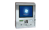 SJ10 is a wall mounted stainless steel payment and billing kiosk