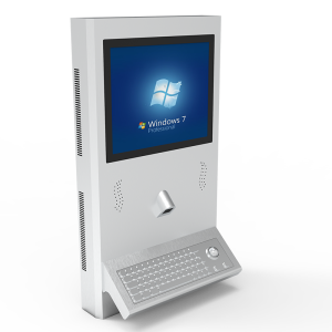 Stainless steel Slim Touchscreen information Kiosk