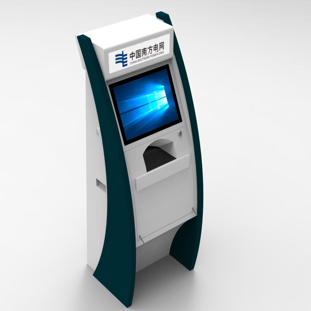 Sleek touchscreen kiosk