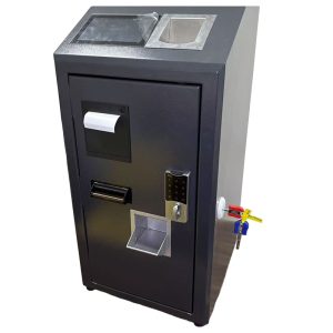 All-in: In-Budget, Under-Desk(67CM), In-Box – Compact Change Recycling Cash Machine for All Notes and Coins