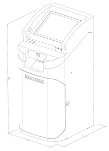 Dual-layer Safe within Compact High Capacity Cash Exchange ATM with cash safe, coin hopper, cash acceptor and cash dispenser