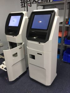 Front-open Robust and Bulky kiosk model for cypto currency, photo and ticketing vending.