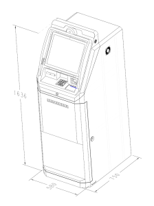 Dual Layer Front&Top open Robust and Bulky Bank Notes Handing Cash ATM
