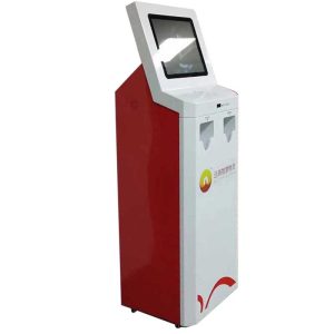 Dual Printers Hall-style Freestanding Ticket Touchscreen Kiosk