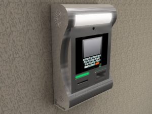 Outdoor Stainless steel Sleek and Slim Touchscreen Ticketing Kiosk