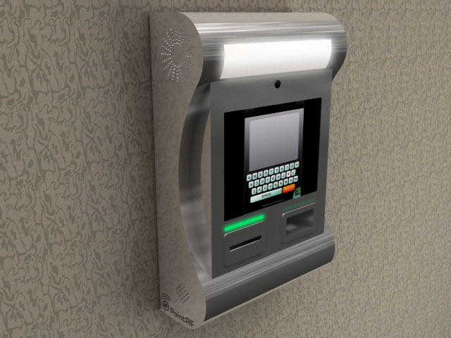 Outdoor Stainless steel Sleek and Slim Touchscreen Ticketing Kiosk