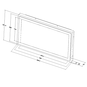 Industrial Embedded Flush-mounted Capacitive Open-frame Touchscreen monitor